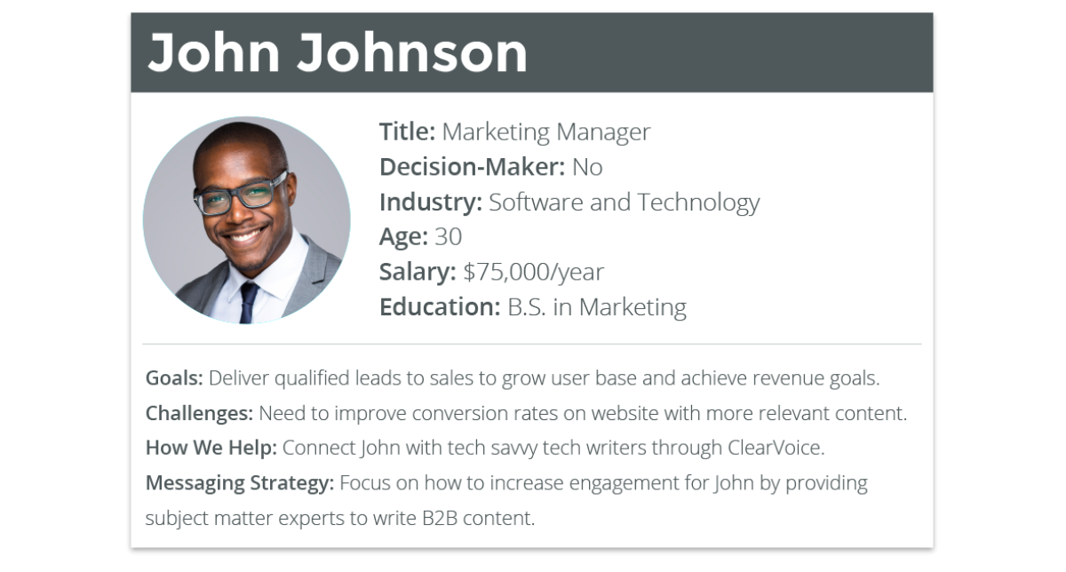 A marketing persona may seem detailed, but it hardly scratches the surface of who your reader is. ( Source )