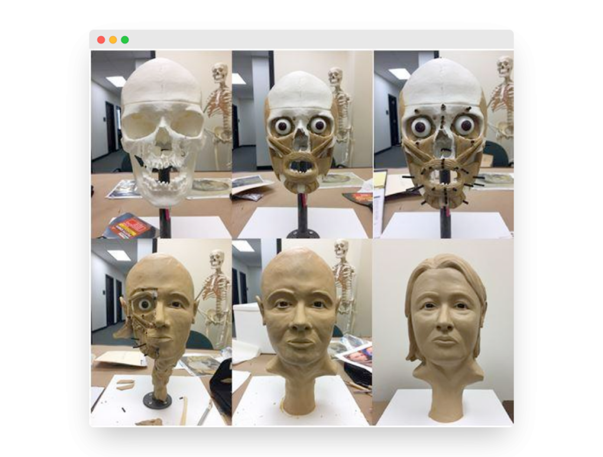 Sometimes words aren’t enough. CT scanning and 3D printing techniques were used to rebuild a likeness of a victim’s decomposing face. Source