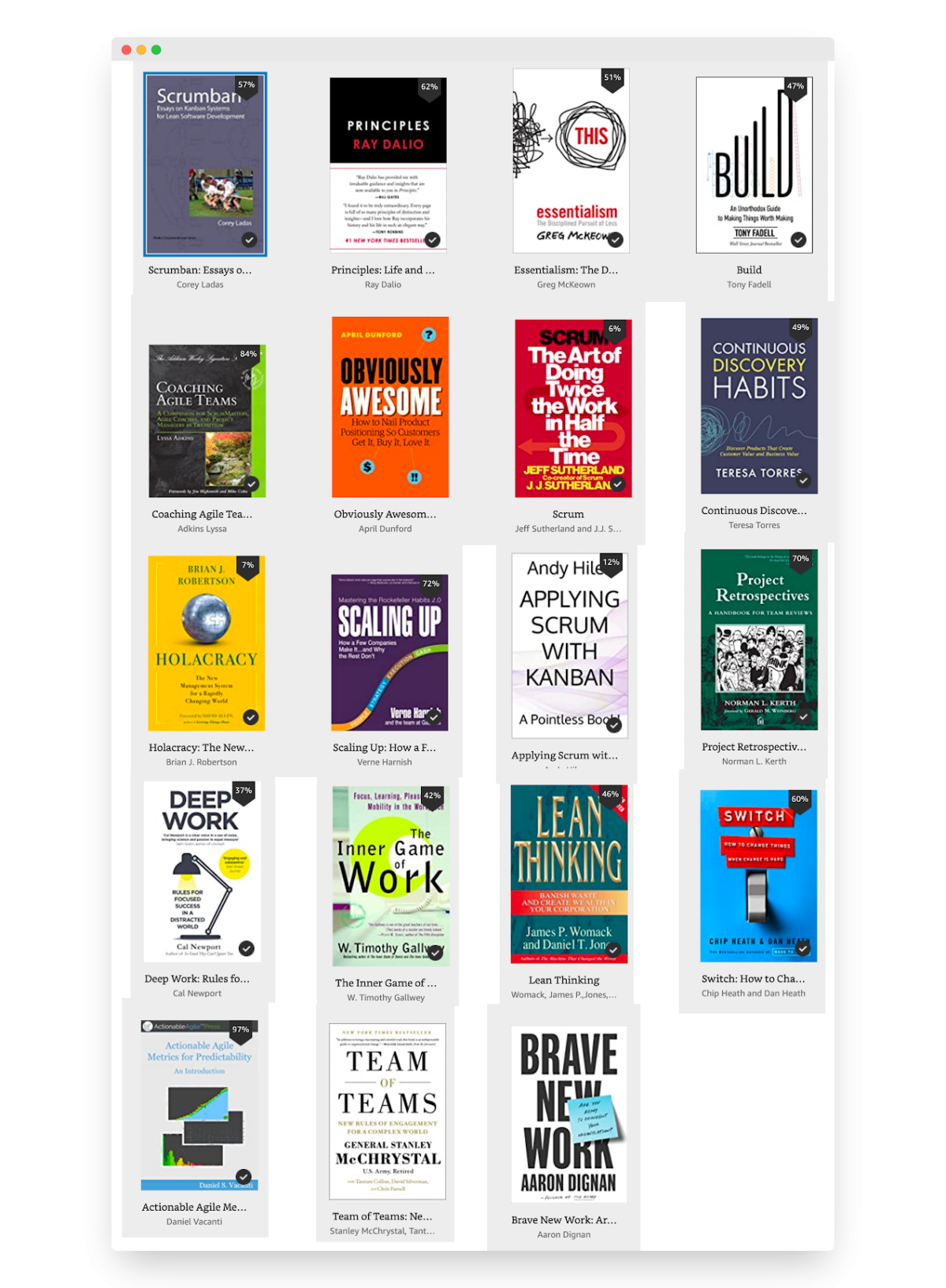 A selection of the titles we read over the past year to enrich our articles and minds about agile. Does going through such a pile of books make you feel exhausted or exhilarated? The answer gives you a clue as to whether you’d love or loathe a life of content journalism.