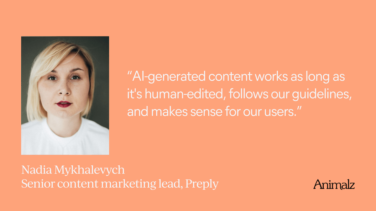 Nadia Mykhalevych, senior content marketing lead at Preply