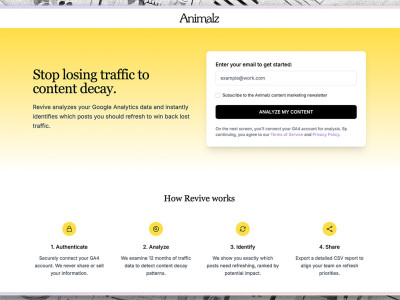 Revive 2.0: The Content Refresh Tool for Instant Decay Analysis